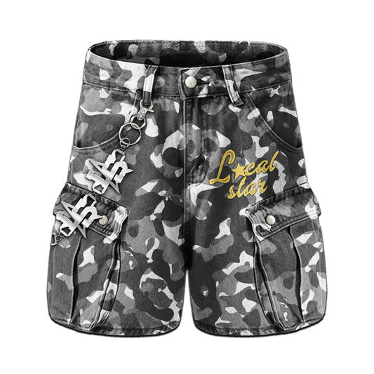 Black cargo shorts