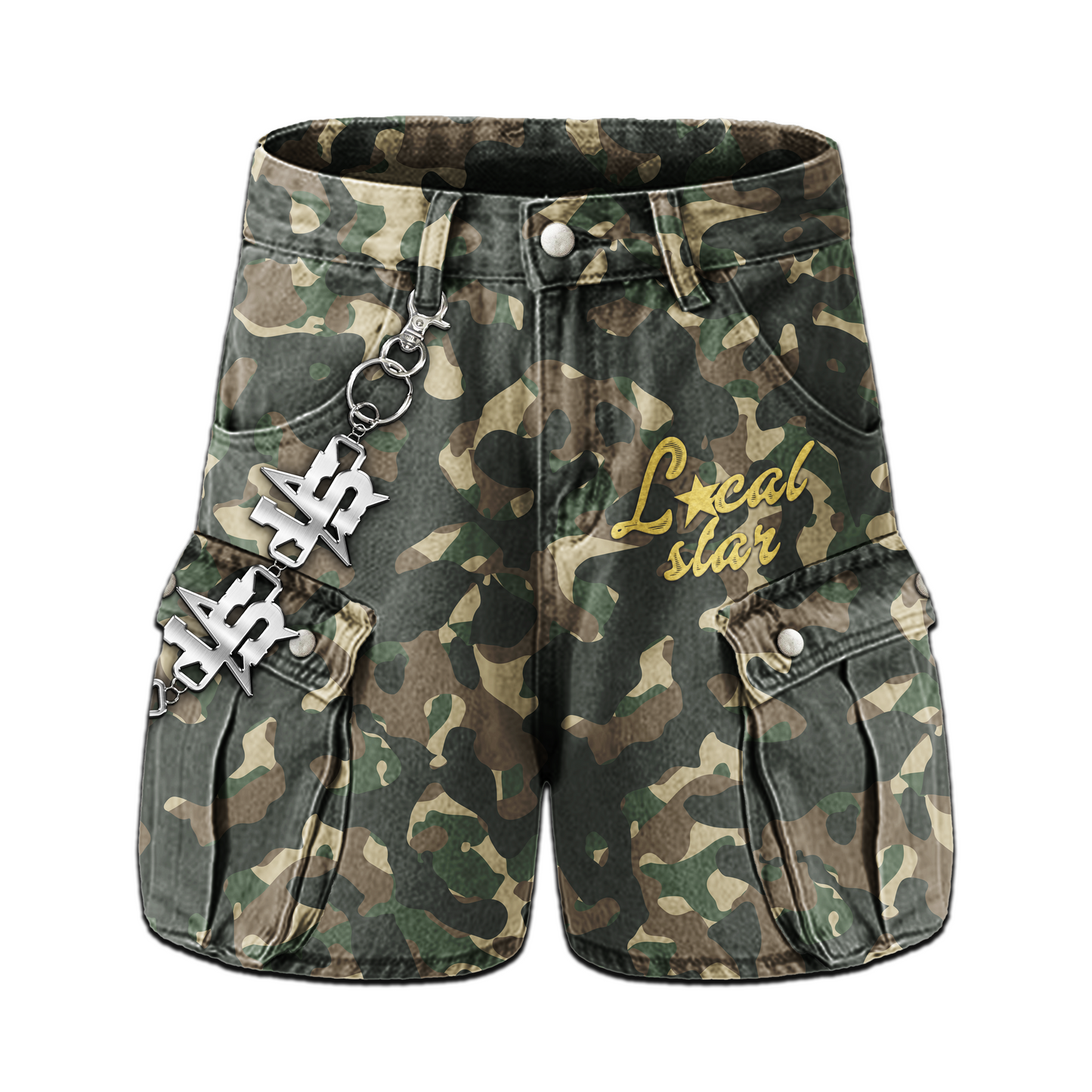 Green Camo Cargo shorts