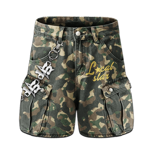 Green Camo Cargo shorts