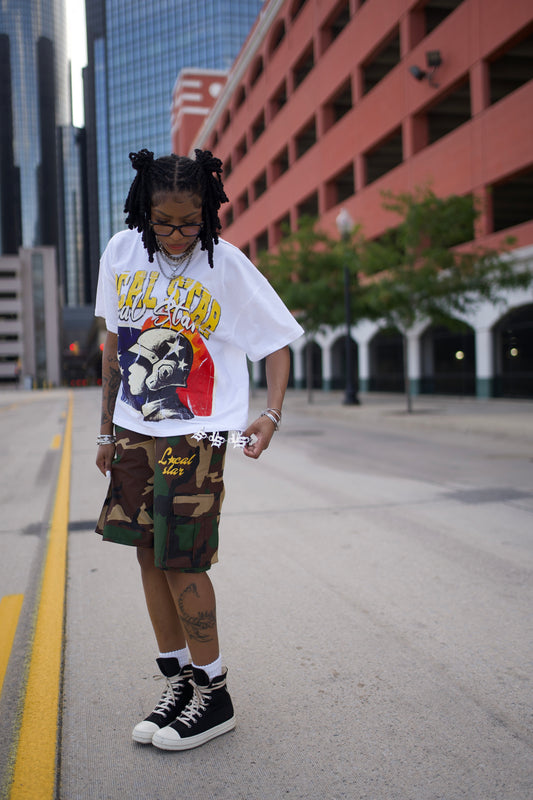 Green Camo Cargo shorts